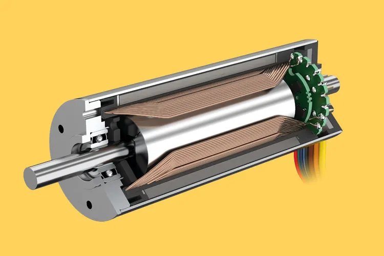 Bild 5: Kompaktes Kraftpaket: Der bürstenlose DC-Servomotor 3274…BP4 wiegt selbst nur 320 Gramm, erreicht jedoch ein Spitzendrehmoment von über 1 Nm. (Urheber: FAULHABER)