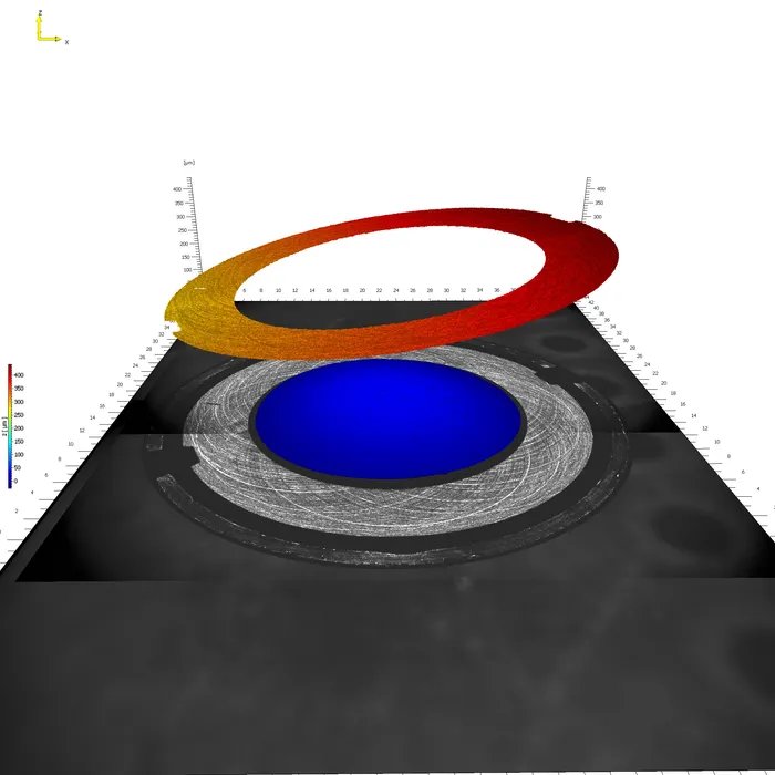 Bild 3: Typisches Anwendungsbeispiel für Scanning-Interferometer ist die Detektion von Formabweichungen an Hochdruckkomponenten. (Urheber: Polytec)
