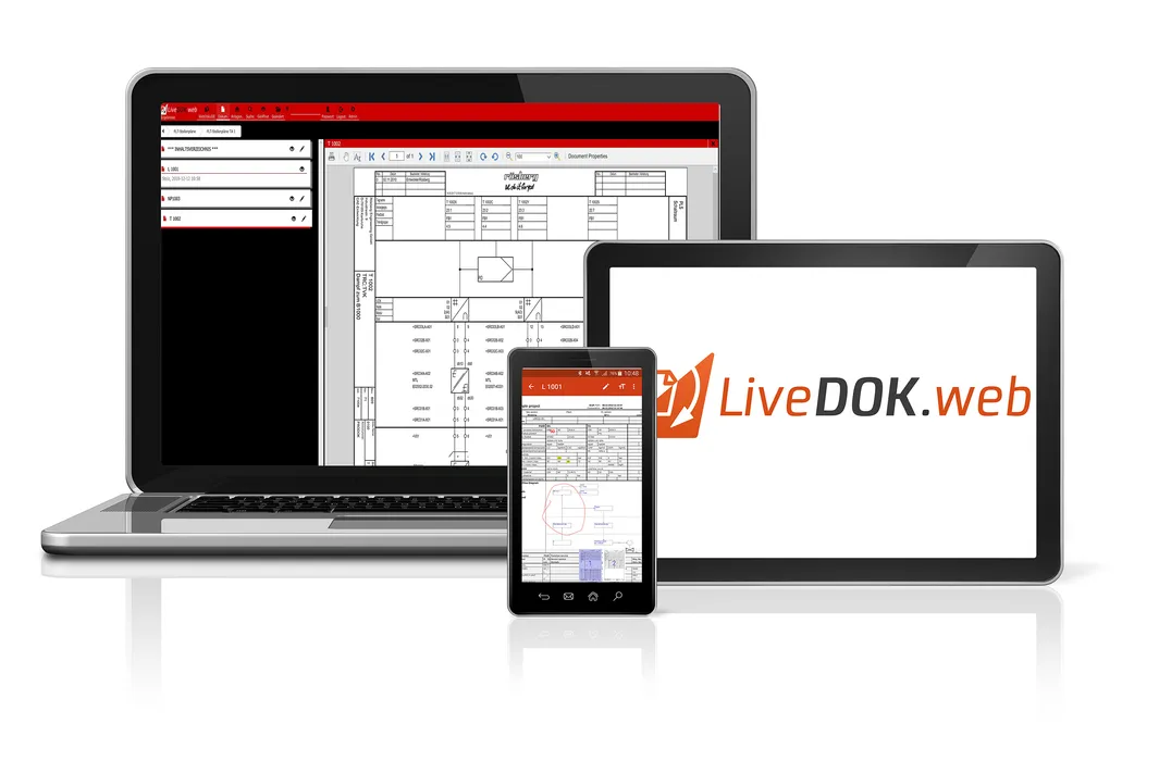 Bild 2: LiveDOK Web lässt sich dank webbasiertem Ansatz betriebssystemunabhängig auf verschiedenen mobilen Geräten nutzen. Damit können bei Tests Änderungen direkt vor Ort in die digitale Dokumentation eingefügt werden. (Urheber: Rösberg)